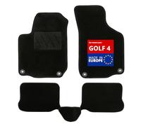 DBS - Tapis de Sol Voiture - sur Mesure - Adapté à Votre Volkswagen Golf 4 (01/1998-10/2003) Antidérapant : Clips de Fixation et Autogrip - 3 pièces : Protection du Pont arrière - Moquette
