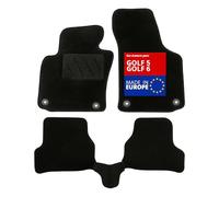 DBS - Tapis de Sol Voiture - sur Mesure - Adapté à Votre Volkswagen Golf 5 / Golf 6 (11/2003-11/2012) Antidérapant : Clips de Fixation et Autogrip - 3 pièces : Protection du Pont arrière - Moquette