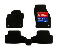DBS - Tapis de sol voiture - Sur mesure - Adapté à votre VOLKSWAGEN POLO ET POLO CROSS (05/2005-11/2009) Antidérapant : Clips de fixation et Autogrip - 3 pièces : Protection du Pont arrière - Moquette