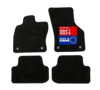 DBS - Tapis de Voiture sur Mesure - Adapté à Votre Volkswagen Golf 7 / Golf 8 dès 11/2012 - Antidérapant : Clips de Fixations et Scratch - Tapis de Sol 4 pièces - Moquette - Noir
