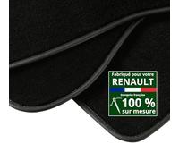 DBS - Tapis de Sol Voiture - sur Mesure - Adapté à Votre Renault Clio 5 et Clio 5 E-Tech dès 06/2020- Antidérapant : Clips de Fixation + Autogrip - Moquette épaisse Effet Velours - 3 pièces