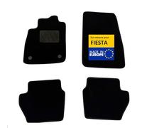 DBS - Tapis de Voiture - sur Mesure pour Ford Fiesta dès 01/2017 - Antidérapants avec Clips de Fixation - 4 Tapis Auto Avant/arrière - Moquette Noire