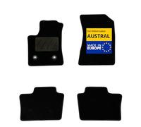 DBS - Tapis de Voiture - sur Mesure pour Renault AUSTRAL E-Tech Full Hybride et 1.2 Mild Hybride dès 07/2022 - Antidérapants avec Clips de Fixation - 4 Tapis Auto Avant/arrière - Moquette Noire