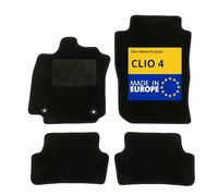 DBS - Tapis de Voiture - sur Mesure pour Clio 4 (2012-2019) - avec Clips de Fixation - Tapis de Sol antidérapant pour Automobile - 4 pièces