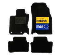 DBS - Tapis de Voiture - sur Mesure pour Kadjar (dès 2015) - avec Clips de Fixation - Tapis de Sol antidérapant pour Automobile - 4 pièces