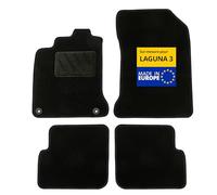 DBS - Tapis de Voiture - sur Mesure pour Laguna 3 (2007 à 2015) - avec Clips de Fixation - Tapis de Sol antidérapant pour Automobile - 4 pièces