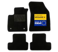 DBS - Tapis de Voiture - sur Mesure pour Megane 4 (dès 2016) - avec Clips de Fixation - Tapis de Sol antidérapant pour Automobile - 4 pièces