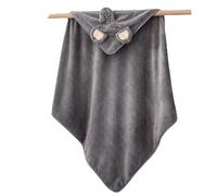 DBTW Ensemble de serviette de bain pour bébé - 80 x 80 cm - Grandes serviettes douces à capuche - Super absorbante - Avec bandeau nœud papillon - En polaire corail - Ultra douce - Pour garçons et