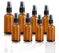 DBTW Flacon Pulvérisateur en Verre Brun 20/30/50ml - 3 Pièces Vaporisateur Parfum, Flacon de Parfum Vide, avec Compte-Gouttes, Bouteilles en Verre Brun Brume pour Eau, Alcool, Cosmétiques