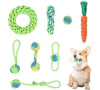 DBTW Jouets pour Chiots en Coton - 8 Pièces Jouet à Mâcher pour Chien Corde, Jouets pour Chiots Soins Dentaires pour Chiens, Santé des Gencives Jouet pour Chien Corde Nouée, pour Jeu et Entraînement