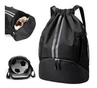 DBTW Sac à Dos de Sport à Cordon - Sac à Dos de Sport pour Hommes Femmes et Enfants, Noir Sac à Dos à Cordon Résistant à L'eau, Étanche Pliable Sac à Dos à Cordon pour Voyage Gym Plage Piscine
