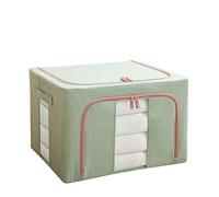 DBURCOP The Simplest Storage Box with a lid. Cotton-Linen Storage Box. Storage Box with lidwith Soft Handles. Storage bucketone-Piece (White 19.7 x 15.7 x 13 inch) 3pieces x 66 litres(Green)