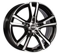 DBV ANDORRA schwarz glänzend frontpoliert 7.5Jx17 5x100 ET35