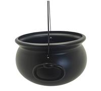 Dbvnnsy 12.6 Grands sorcières en Plastique Chaudron, Bol de Bonbons d'halloween Noir avec poignée, Astuce ou traite des Fournitures de fête, Pot de Chaudron Effrayant pour Les décorations d'halloween