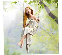 Dbvnnsy Fairy Garden Swing Resin Angel Statue 8 Pouces, Figurine Ange Suspendue à Aile vive pour Jardin extérieur intérieur, Maison, Bureau et Patio DÉCOR