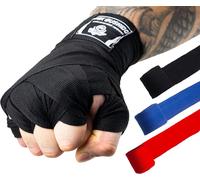 DBX BUSHIDO SPORT Bandages de boxe 4m ou 2m - Bandages de boxe en coton pour hommes - Bandages de boxe flexibles pour hommes avec velcro solide - Bandages de boxe pour arts martiaux (2m, noir)