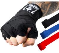 DBX BUSHIDO SPORT Bande Boxe 100% Coton - Bandage Main Boxe - Boxing Wraps - Bande De Box (4m, Noir)