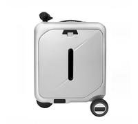 DBXMJWCMDT Valise électrique Intelligente de 50 cm, Trottinette à enfourcher, avec Cadenas TSA, Batterie Amovible et Chargement USB, Valise de Voyage Rigide pour Adultes Gray