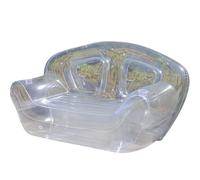 DBYKLGUV Inflatable Sofa,Double Inflatable Chair for Adults,Flodable Blow Up Couch Lounger,Portable Air Sofa for Home Living Room.(Transparent)