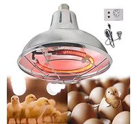 DBZDM Lampe Chauffante Poussin avec Thermostat, Lampe Infrarouge Chauffante Animaux, Lampe Chauffante pour Poussin Chiots et Tortue, Température Réglable: 200W-400W