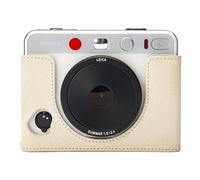 DBZZ Sofort 2 Étui fait main en cuir véritable pour appareil photo Laica Sofort 2 (blanc laiteux - Texture PalmSwell)