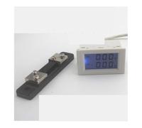 DC 0-199.9V 0-50A Dual LCD display DC Voltage and current meter voltmeter ammeter range Blue backlight DC 3~40 Input With shunt