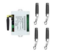 DC 12 V 24 V 36 V 10 A 433 MHz 4 canaux relais sans fil RF télécommande interrupteur récepteur interrupteur interrupteur sans fil kit avec récepteur LED avec émetteur 4 pouces