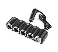 DC 12 V/24 V USB 4 Voies Voiture Allume-Cigare Prise Séparateur Adaptateur Chargeur de Courant Populaire