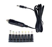 Dc 12 V 5 A Câble De Charge Allume-Cigare De Voiture,Adaptateur D'extension De Chargeur De Voiture,Cordon D'alimentation 5.5 X 2.1 Mm Avec 8 Fiches De Connecteur Pour Haut-Parleur,Lecteur Dvd