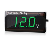 DC 12 V Voltmètre Numérique de VoitureVoltage d’Affichage LED Panneau de Compteur de Voltage Numérique de Voiture de Compteur 4-28V Jauge de Voltmètre pour Véhicule Moto Camion (Vert)