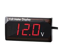 DC 12 V Voltmètre Numérique de VoitureVoltage d’Affichage LED Panneau de Compteur de Voltage Numérique de Voiture de Compteur 4-28V Jauge de Voltmètre pour Véhicule Moto Camion (Rouge)