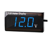 DC 12 V Voltmètre Numérique de VoitureVoltage d’Affichage LED Panneau de Compteur de Voltage Numérique de Voiture de Compteur 4-28V Jauge de Voltmètre pour Véhicule Moto Camion (Bleu)