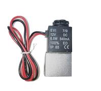 DC 12V 24V 110V 220V 380V Solenoid Valve 1/8" 2 Way Normally Open Direct-acting Pneumatic Valves For Water Air Gas Hot(12V)