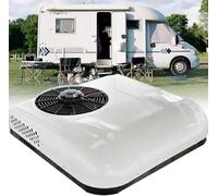 DC 12V /24V Climatiseur de Voiture,Unité Climatisation Toit - sans Conduit, Réfrigération à compresseur,Climatisation Stationnement avec Télécommande,pour Camping-Cars/Camions/B(Size:12V,Color:blanc)