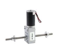 DC 12V 24V Worm Gear electronic starter M8 Double Threaded Shaft Reversible Adjustable Speed With Self-Locking Shafts In The Same Direction CZAOINCU(24v 27rpm 13.42kg.cm)