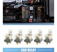 DC 12V 80A Boîtier en plastique transparent SPST NO Indicateur vert Relais de voiture 5 pcs
