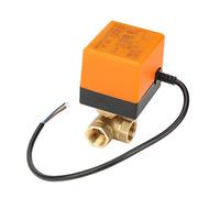 DC 12V DN15 G1/2 Robinet à boisseau sphérique motorisé en laiton 3 fils 2 contrôle Vanne électrique à boisseau sphérique motorisé à 3 voies pour le ventilo-convecteur et le système de contrôle de l'ea