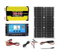 DC 12V To AC 110V/220V Solars Power Converter 30A Controller With 2 USB