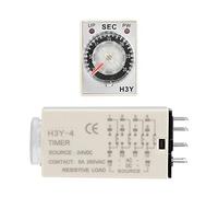 DC 24 V H3Y 4 Relais temporisé temporisé, Relais temporisé, Interrupteurs Enfichables, Minuteries, Pointeur de Minuterie, Interrupteur de Commande, Retardateur d'électricité (30S)