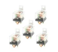 DC 24V 80A Insulating Housing 1NO 1NC SPDT 5-Pin Green Indicator Car Relay 5 PCS