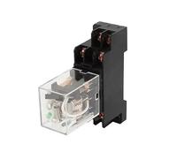 DC 24V Coil 2P2T DPDT 8Pin Green LED Purpose Power Relay w Socket