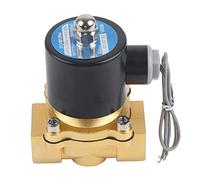 DC 24V Solenoid Valve 3/4 Inch | Normally Closed Water Gas Oil Valve | Brass Body for Home Heating/Irrigation Systems | 1.0Mpa Pressure, 20mm Flow Orifice