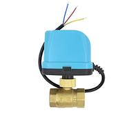 DC 24V vanne 2 voies motorisée 1/2 3/4 1 1-1/4 1-1/2 2 pouce vanne a sphere laiton electrovanne 24v dc (DN20 (3/4"))