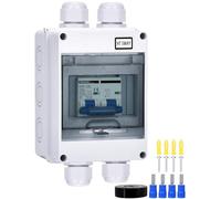 DC 2P Bipolar Miniature Circuit Breaker Car Battery Isolator Disconnect Switch With IP66 Box (AC 100-125V,IP65 100 Amp)