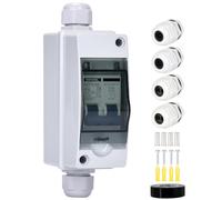 DC 2P Bipolar Miniature Circuit Breaker Car Battery Isolator Disconnect Switch With IP66 Box (DC12-240V,IP65 40 Amp)
