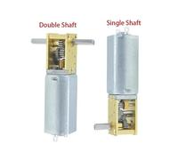 DC 3/6/12V Metal Gear electronic starter 4-762RPM 1218-050 Worm Gear electronic starter Smart Car Robot Reduction Gear electronic starter Reducer IINKUEYK(12V 381RPM,Double Shaft)