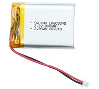 Batterie lipo DC 3,7 V 800 MAH 603040, rechargeable plusieurs fois
