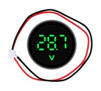 DC 4-100V LED Voltmeter Gauge - Round Panel Digital Battery, Voltage Tester For Car Motorcycle RV | Automotive Replacement Monitoring Use, Round Voltmeter Gauge, Battery Tester Display, Automotive