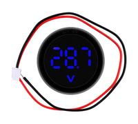 DC 4-100V LED Voltmeter Gauge - Round Panel Digital Battery, Voltage Tester For Car Motorcycle RV | Automotive Replacement Monitoring Use, Round Voltmeter Gauge, Battery Tester Display, Automotive