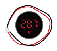 DC 4-100V LED Voltmeter Gauge - Round Panel Digital Battery, Voltage Tester For Car Motorcycle RV | Automotive Replacement Monitoring Use, Round Voltmeter Gauge, Battery Tester Display, Automotive